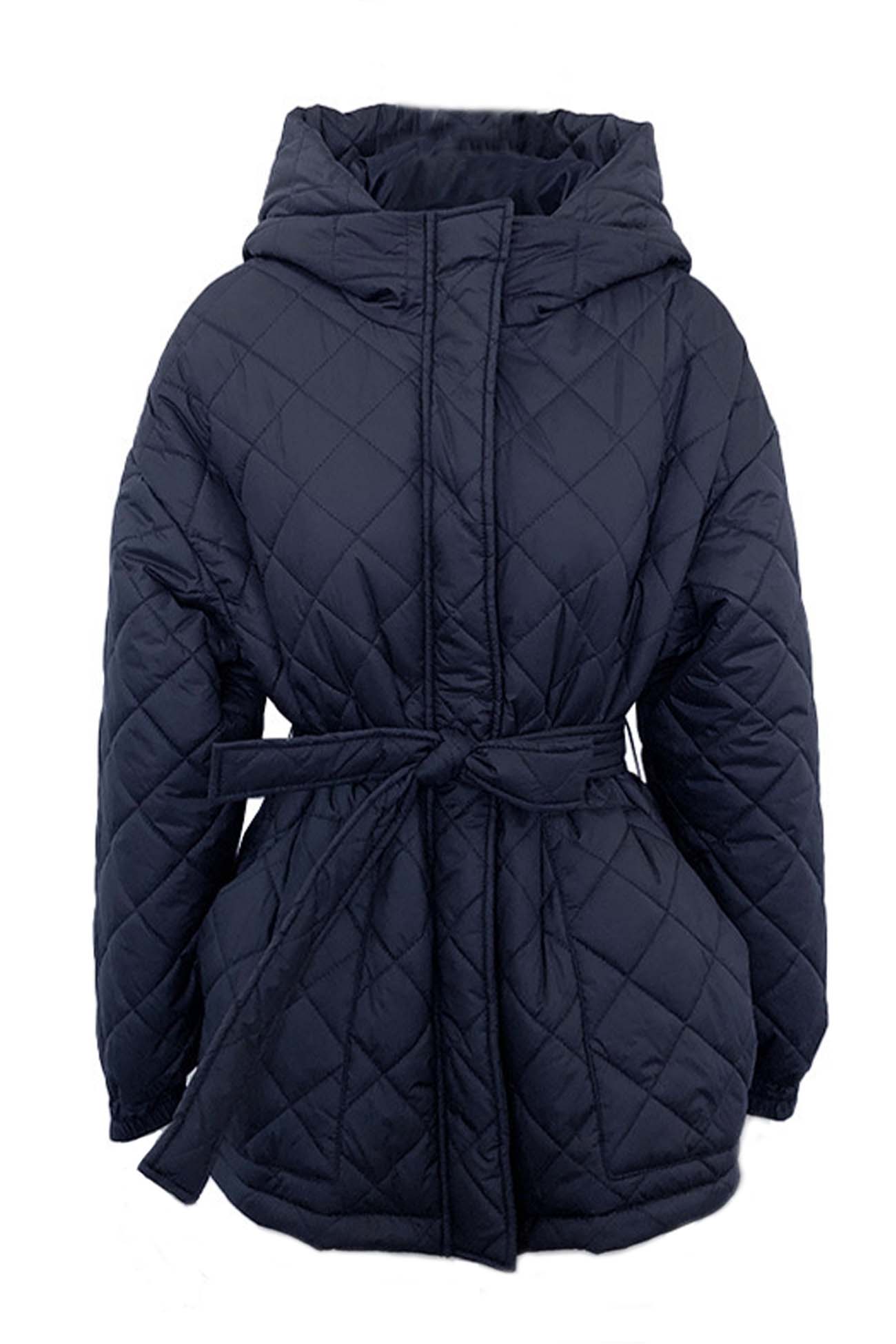 Sage | veste en coton à capuche et ceinture en losange