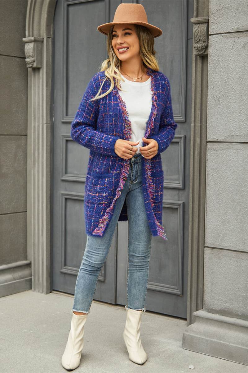 Pate – Strickjacke mit Taschen - Blau