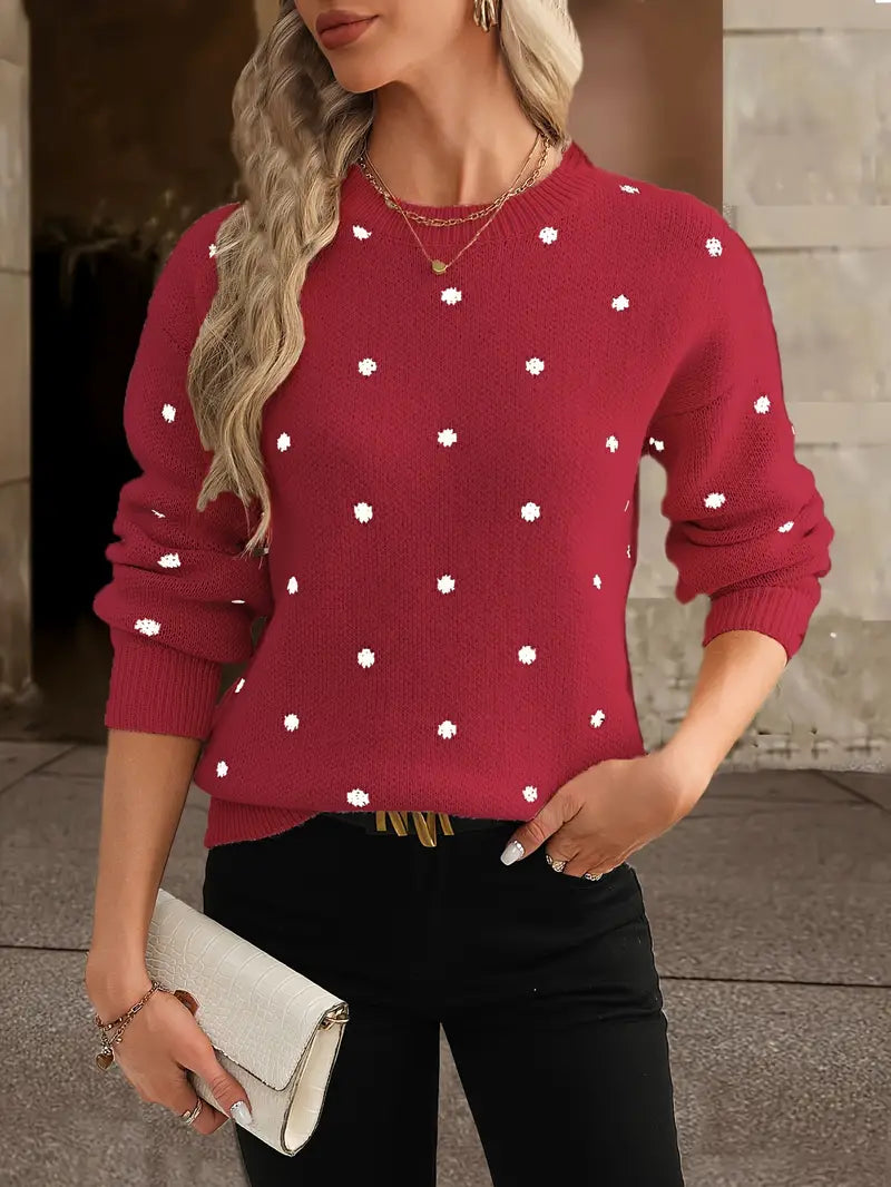 Gabriela – pull à pois à manches longues