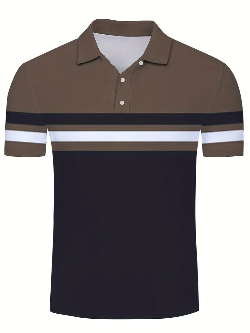 Lucas - chemise rayée à manches courtes décontractée et tendance pour homme