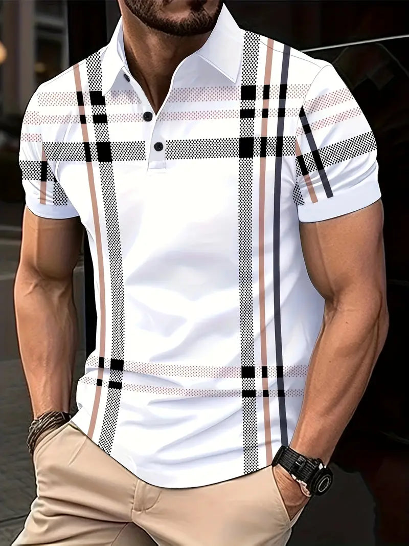 Oveth – T-shirt rayé à manches courtes pour homme