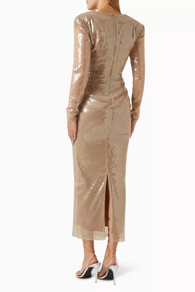 Cathy – Midikleid mit Blumenpailletten