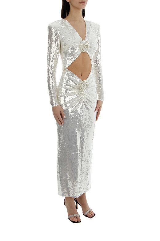 Cathy – Midikleid mit Blumenpailletten