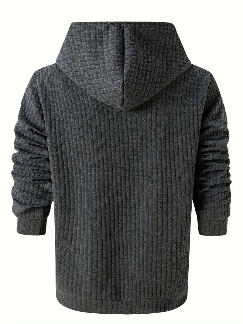 Benjamin - Sweat à capuche gaufré léger pour homme
