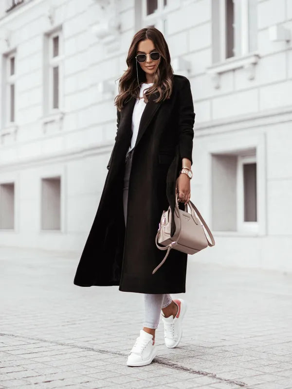 Yuki | Manteau à manches longues et col en V 