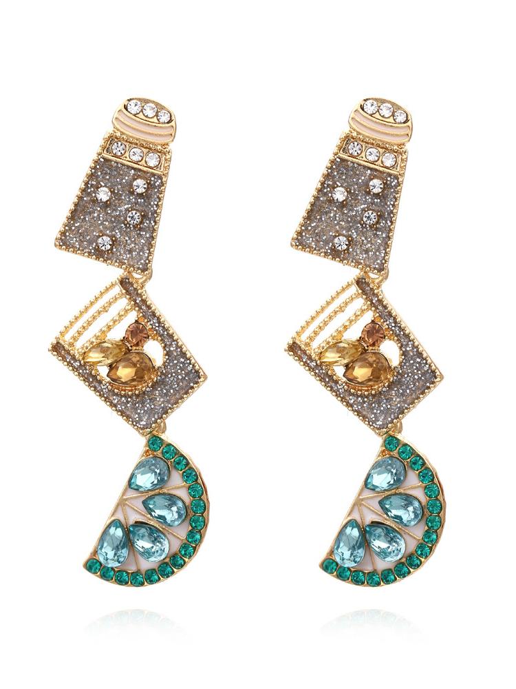 Boucles d'oreilles cocktail avec strass