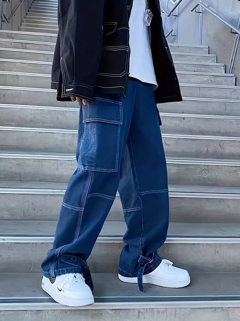 Antony - Pantalon baggy droit en jean