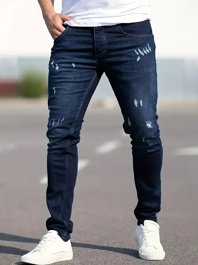 Mateo – jean déchiré décontracté pour homme