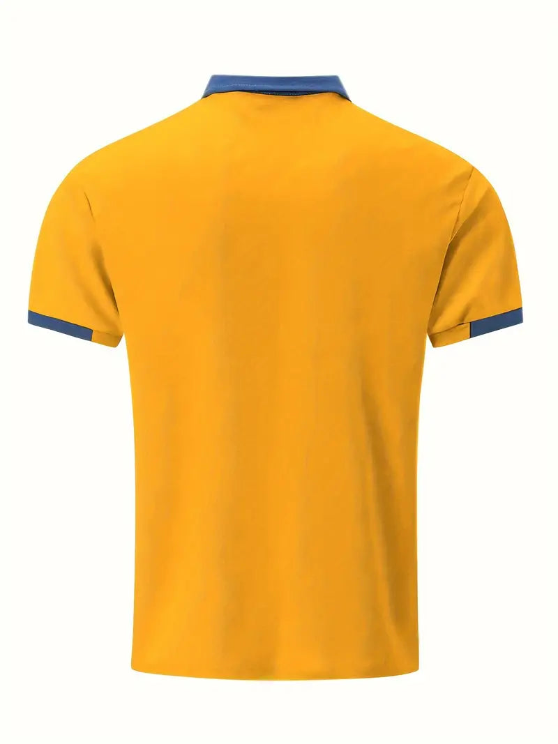 Daniel – chemise à revers colorée à manches courtes avec poche poitrine pour le printemps/été
