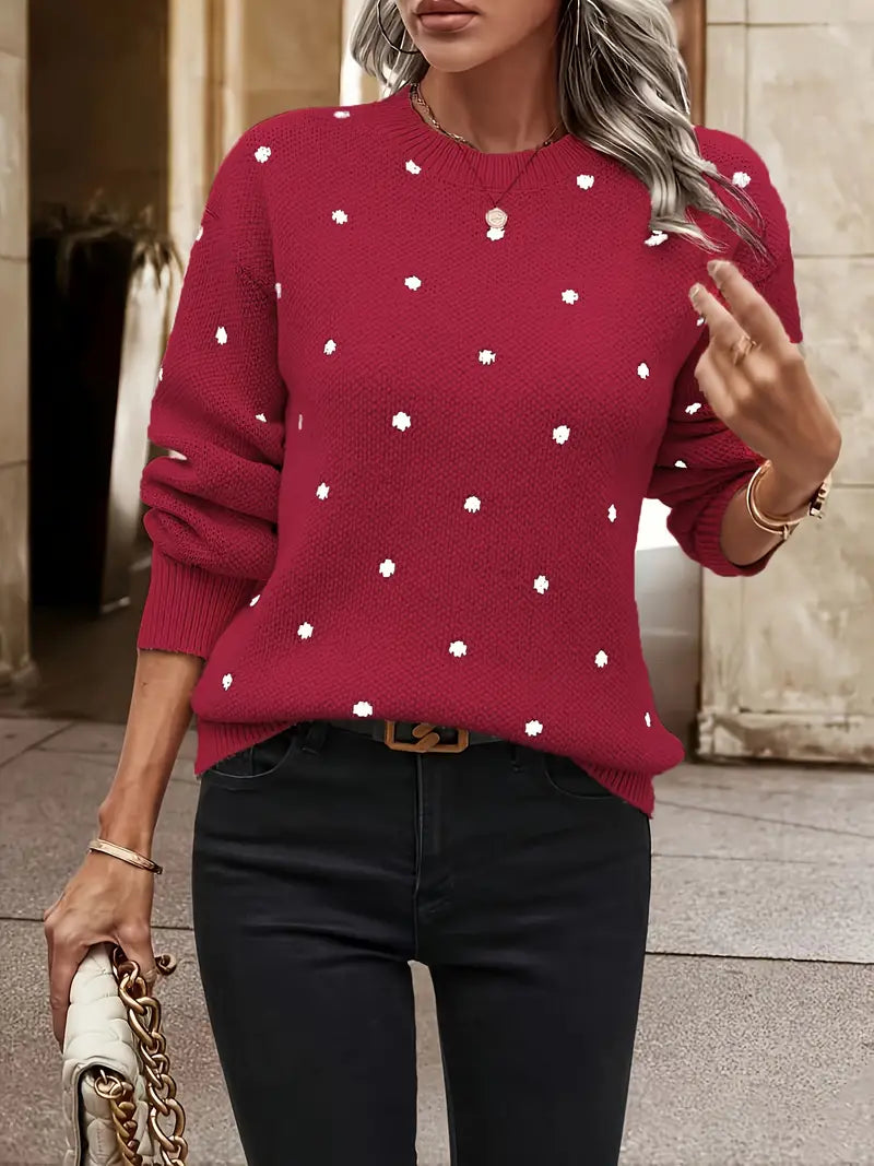 Gabriela – pull à pois à manches longues