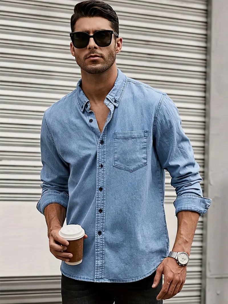 Alexander – chemise en jean à manches longues pour homme