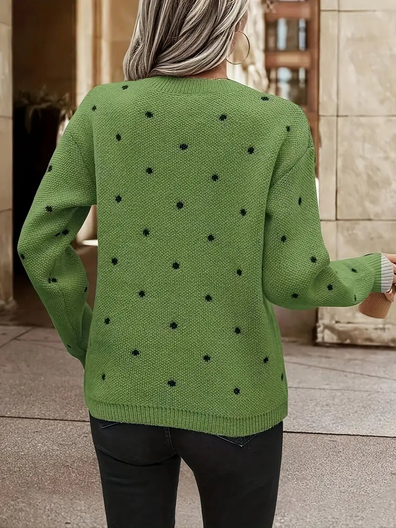 Gabriela – pull à pois à manches longues