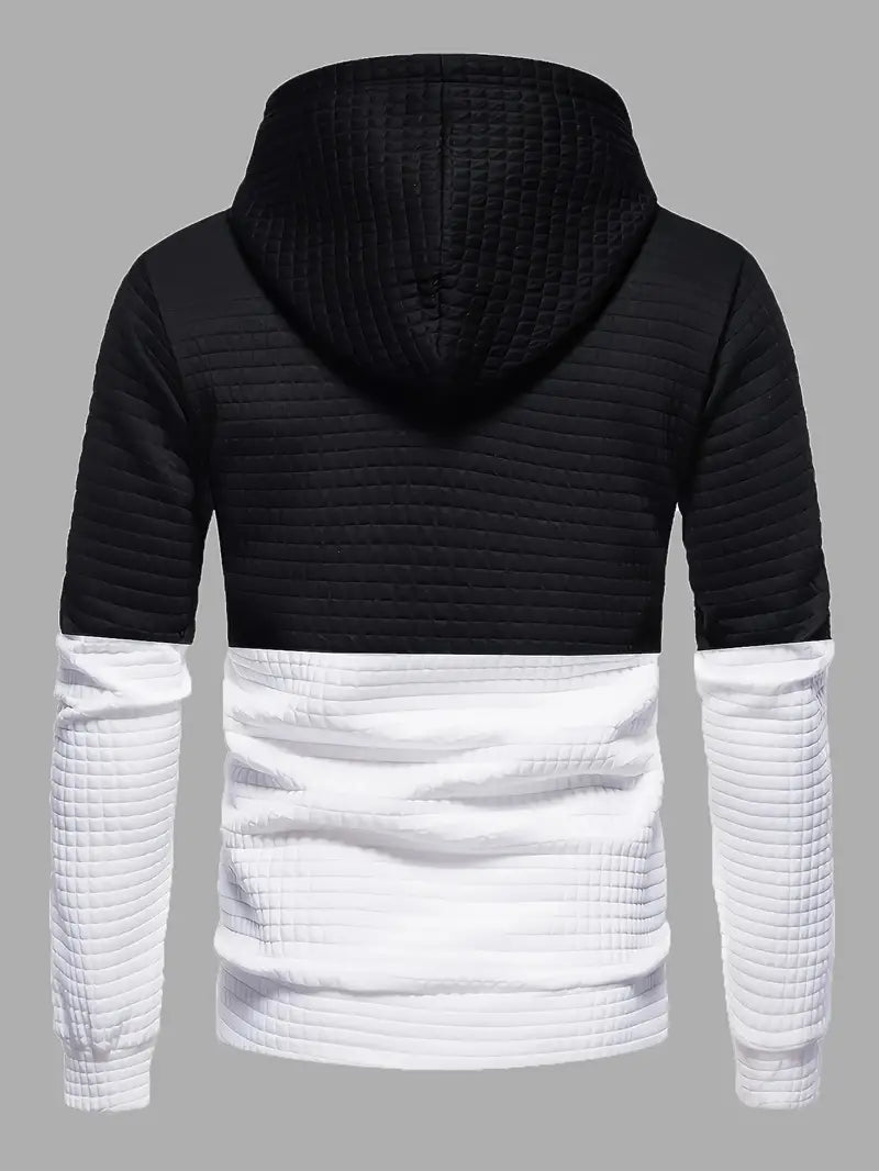 Magnus - Sweat à capuche en tricot gaufré pour homme