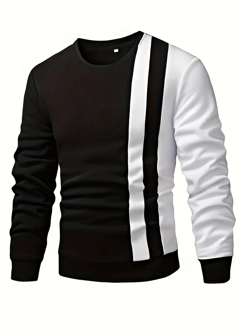 Augustus – Pull ras du cou color-block pour homme