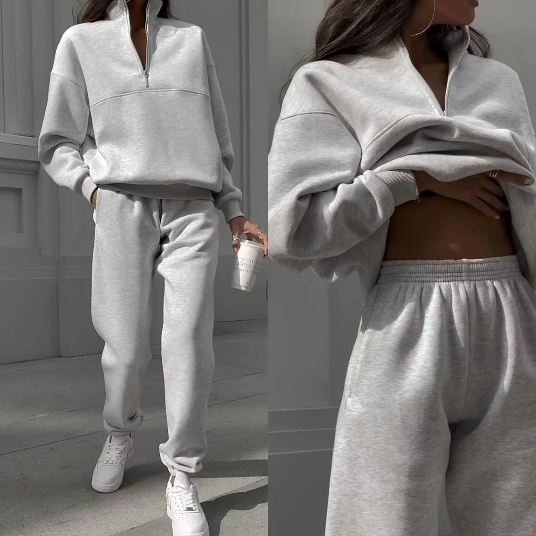 Dianna™ - Neu Polokragen Mode Sweatshirt Anzug [Letzter Tag Rabatt]