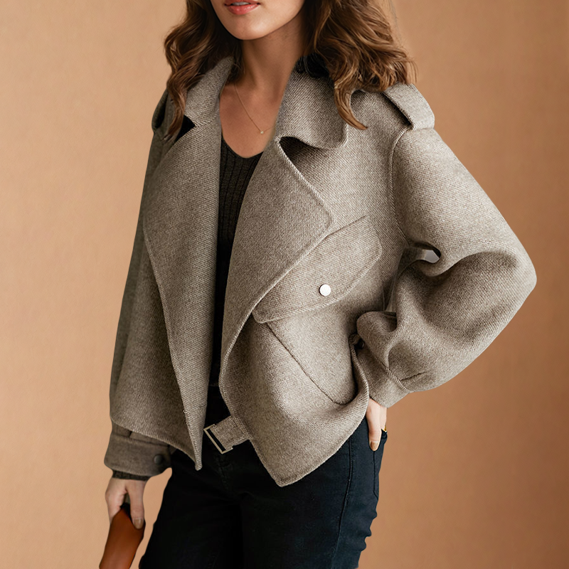 CHATEAUCHIC VINTAGE JACKE AUS KREPPWOLLE