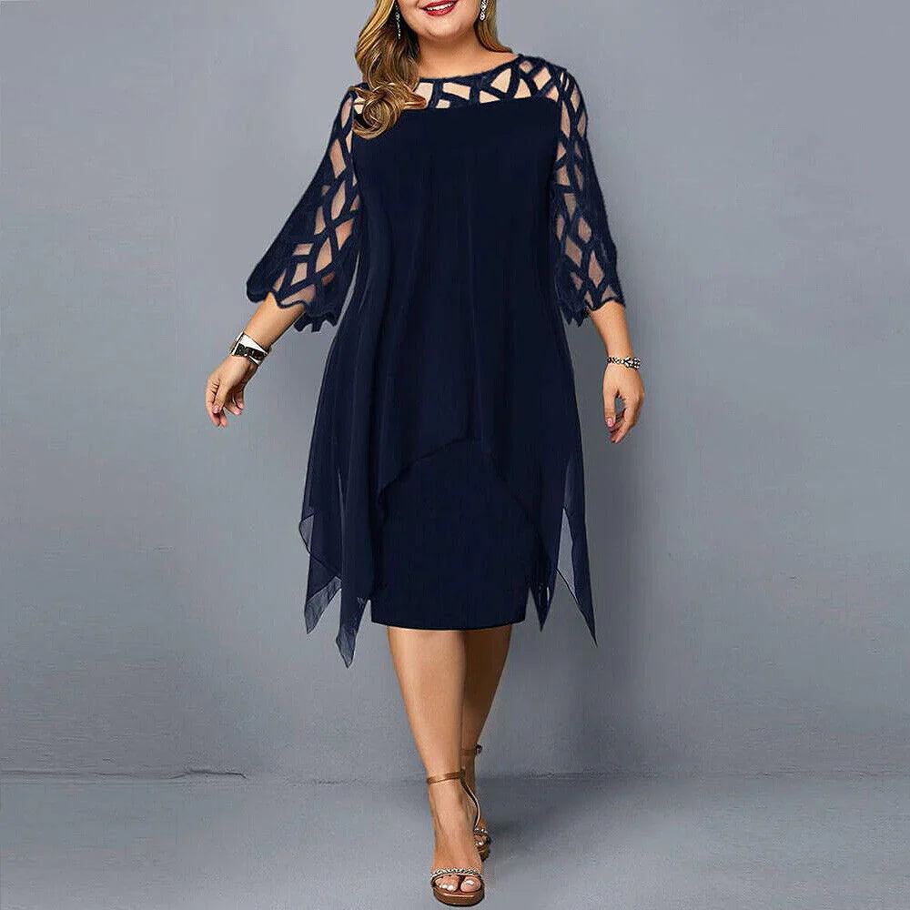 Mona | Damen Elegant Partykleid | Midi
