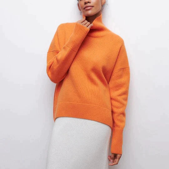 Amélie – pull col roulé oversize