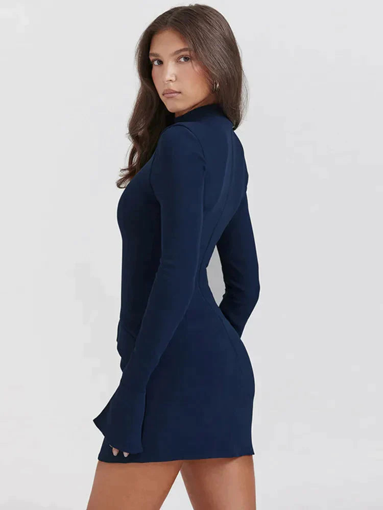 Lettie - Elegantes Freight-Kleid mit vollen Ärmeln