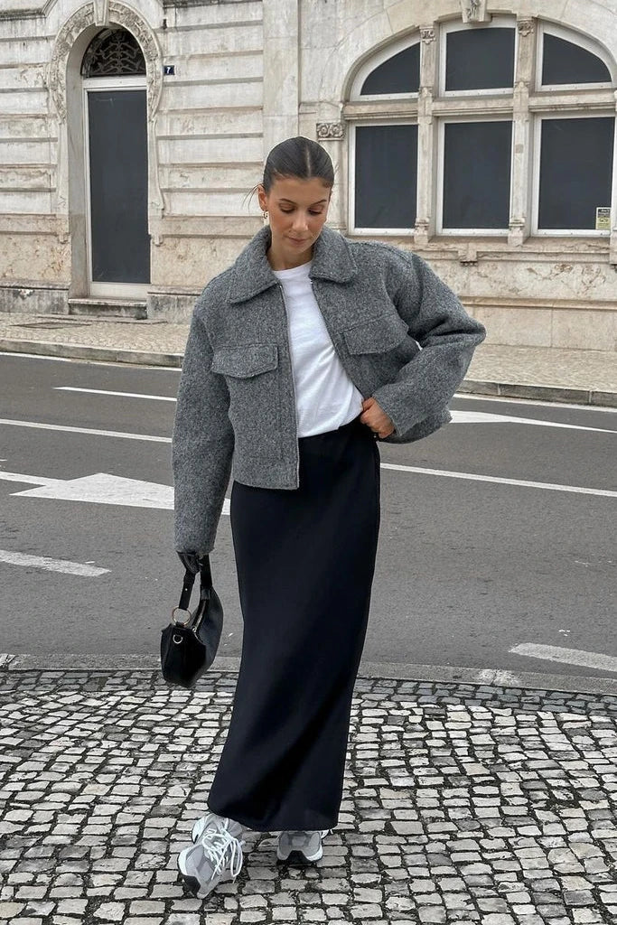 Kurze Jacke - GRAU