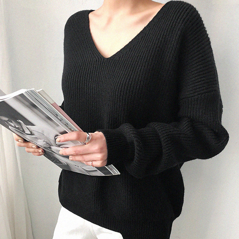 Beryl - Pull col V en maille blanche douce pour femme