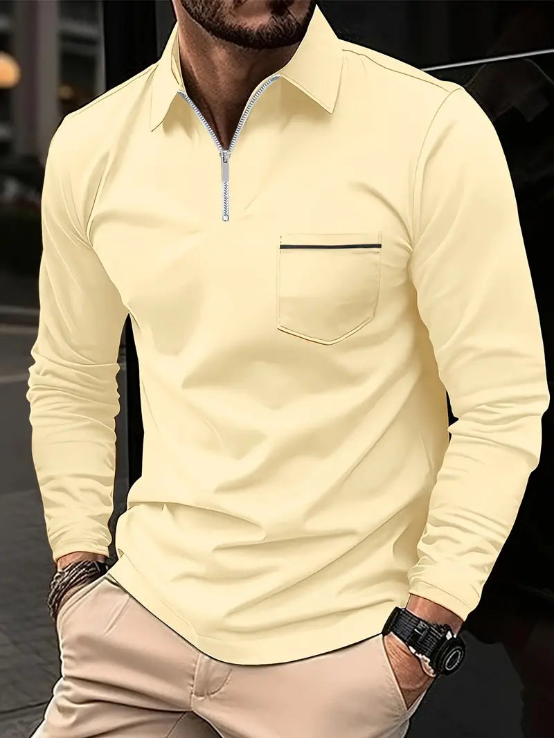 Gabriel – chemise zippée à manches longues pour le printemps