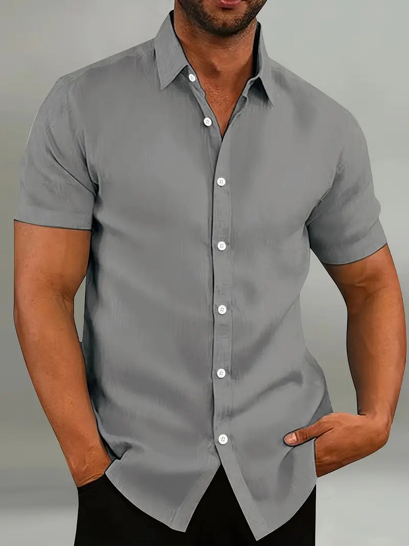 Brian – chemise boutonnée décontractée à manches courtes