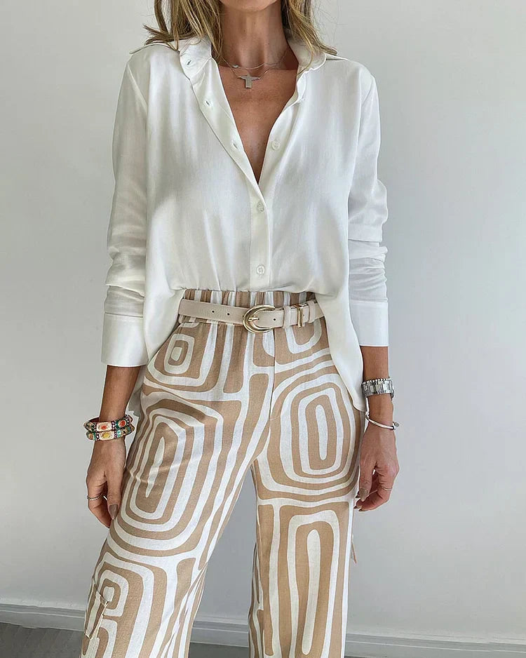 ELLIANA™ | ENSEMBLE BLOUSE ET PANTALON