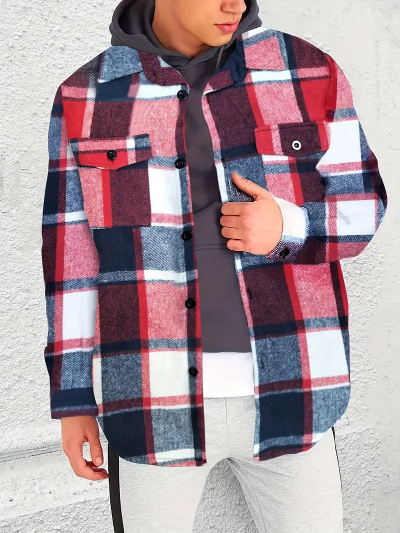 Jeremy – veste chemise à carreaux à manches longues