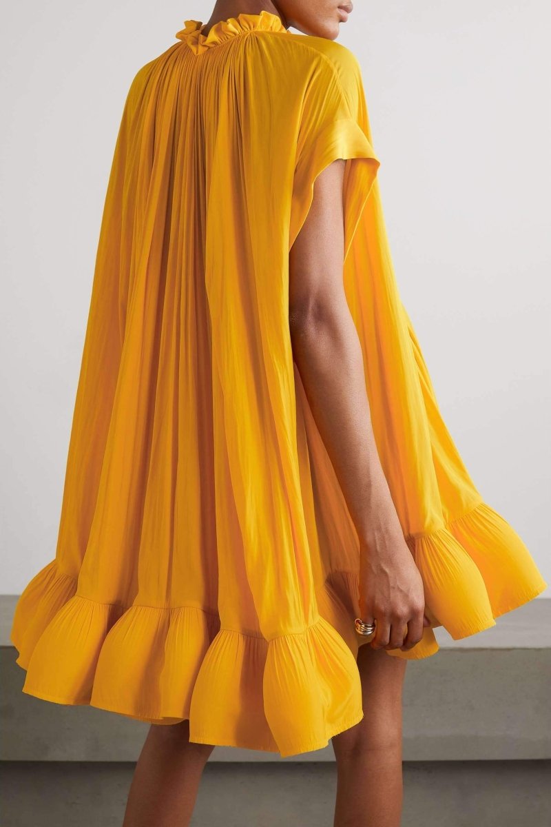 Eartha Minikleid mit Rüschen und Cape-Effekt