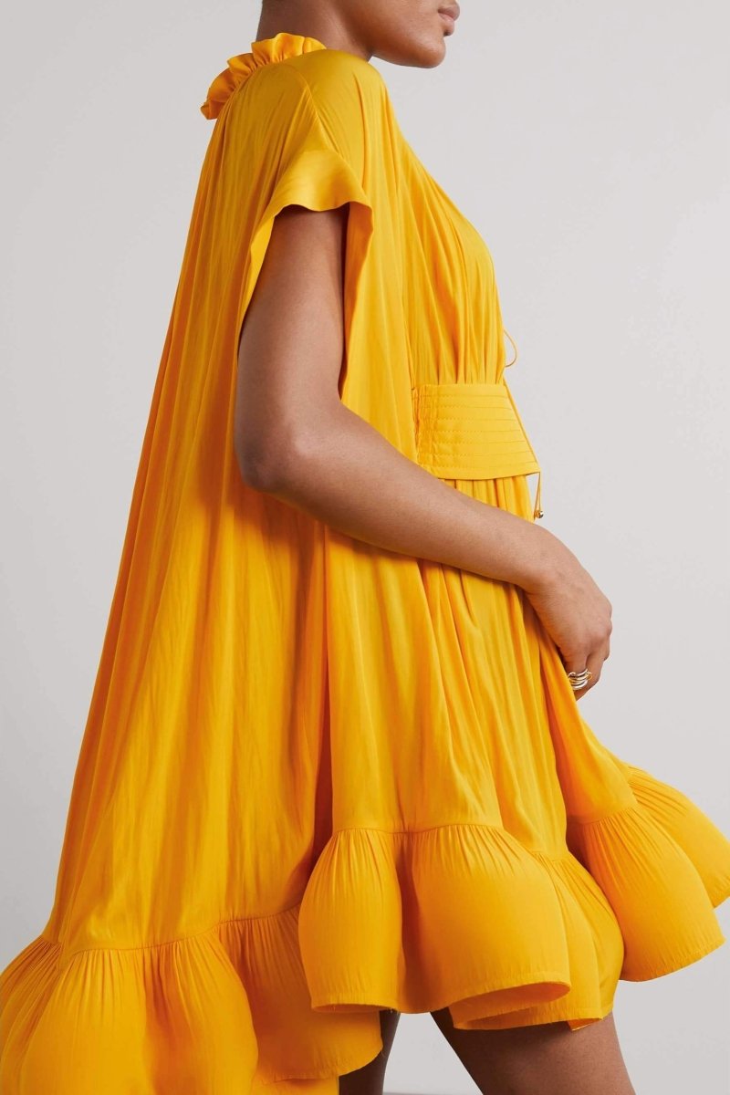 Eartha Minikleid mit Rüschen und Cape-Effekt