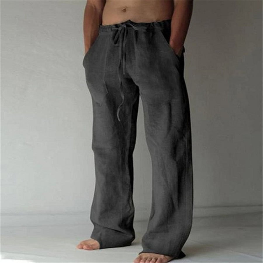 Benjamin - Einfarbige Leinen-Freizeithose für Herren