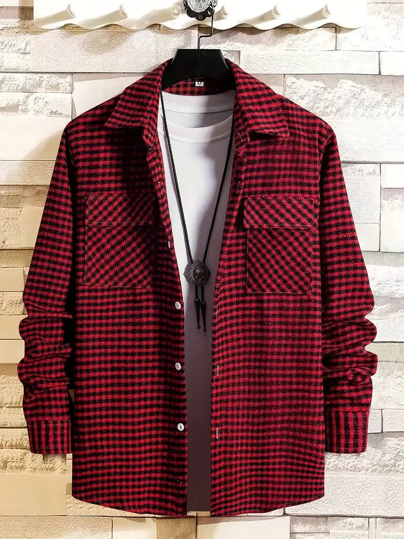 Andrew – chemise décontractée à carreaux rétro pour homme