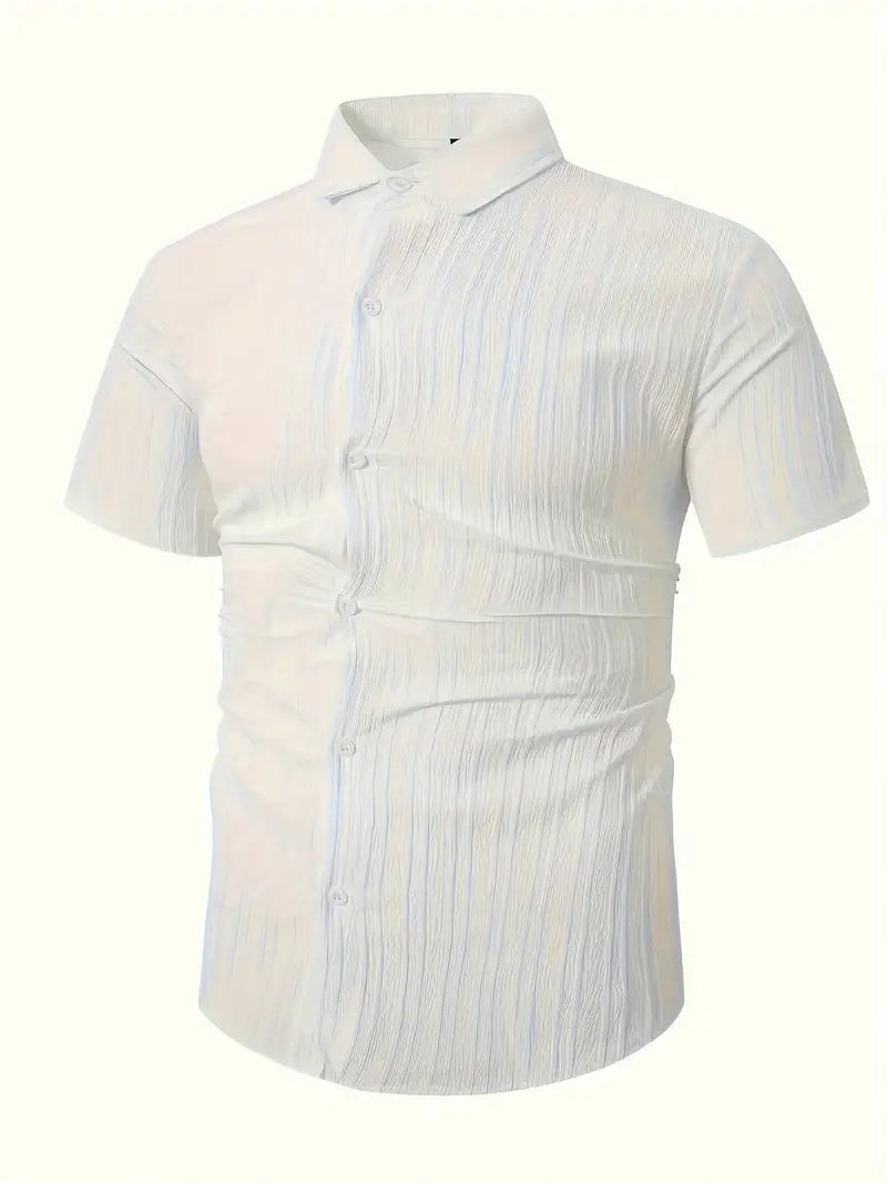 Ethan – chemise rayée à manches courtes décontractée et chic pour homme