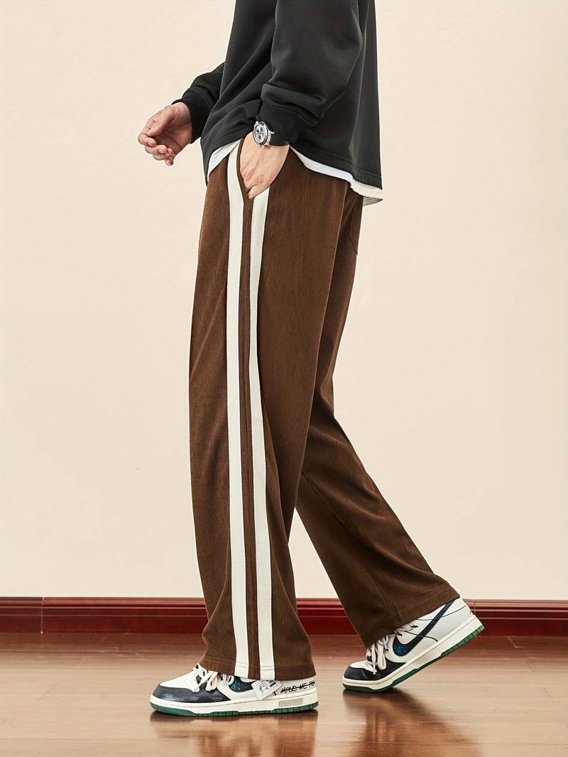 Kyle – Pantalon à cordon de serrage color-block pour homme