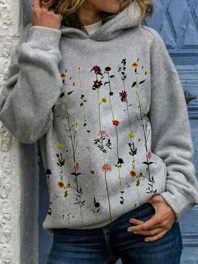 Elle&amp;vire - sweat à capuche imprimé fleuri