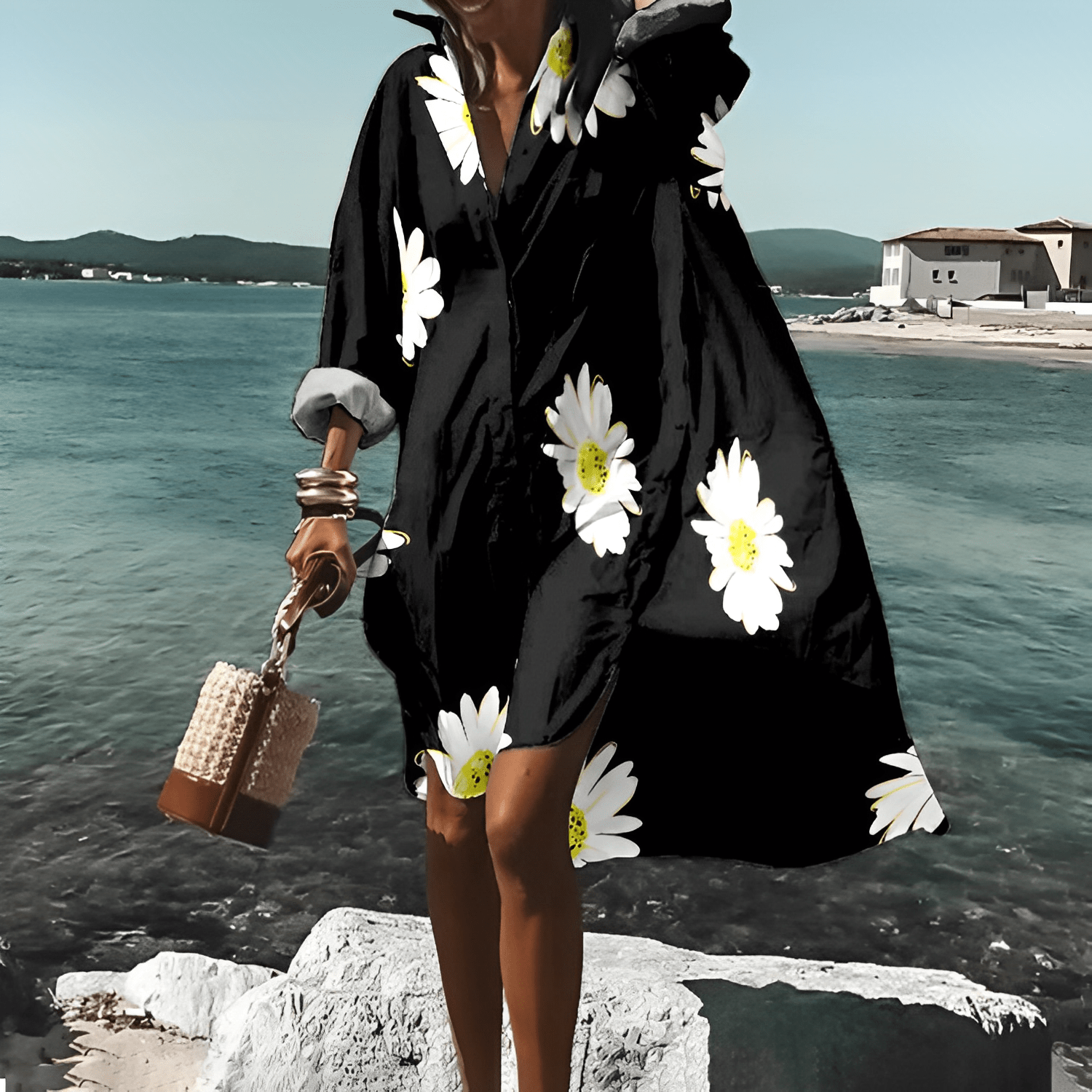 Madelyn - Unique Print Knielanges Kleid