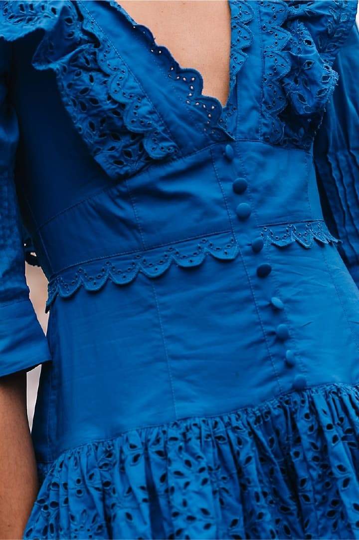 Besticktes Minikleid mit Rüschen „Elma“