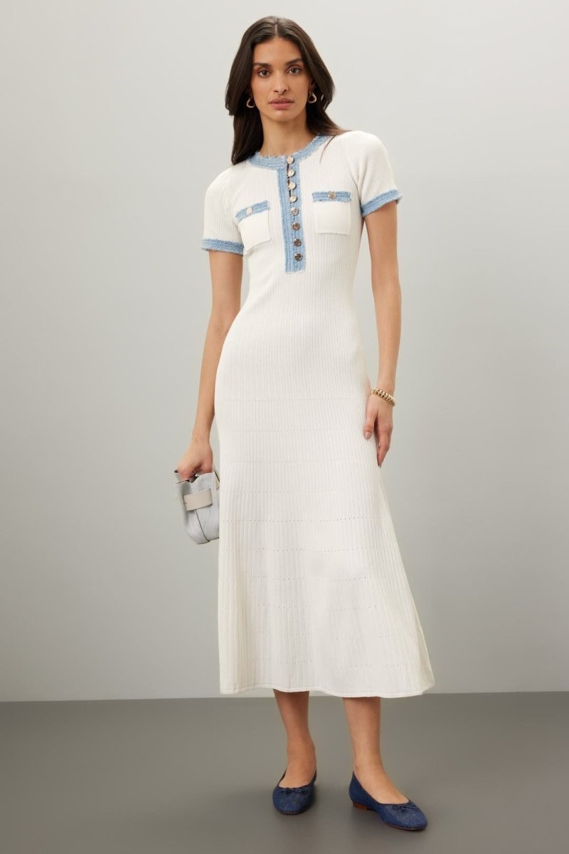 Elma – Strick-Midihemdkleid mit Rundhalsausschnitt