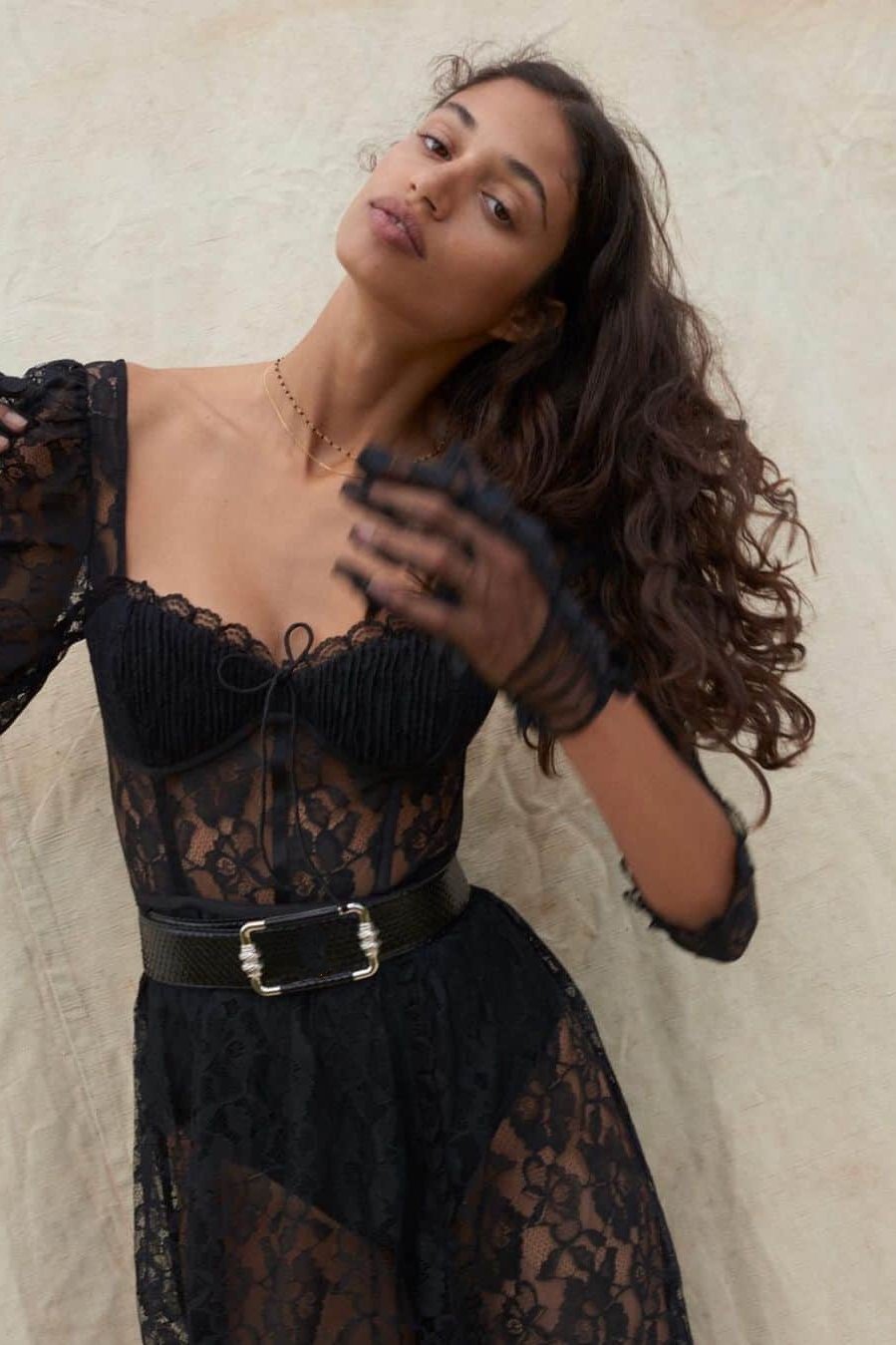 Esther Maxikleid aus Spitze mit Herzausschnitt