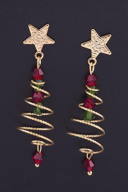 Eudora - Boucles d'oreilles sapin de Noël