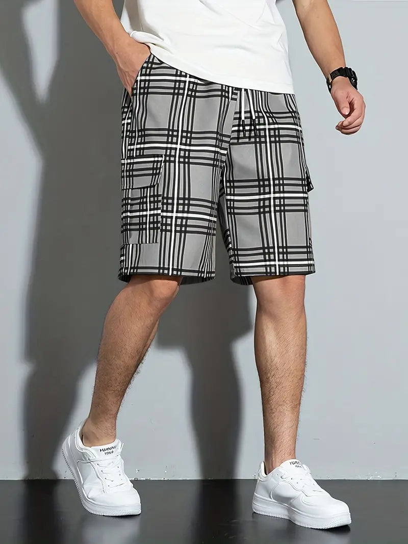 Daniel – short de plage décontracté à carreaux pour homme