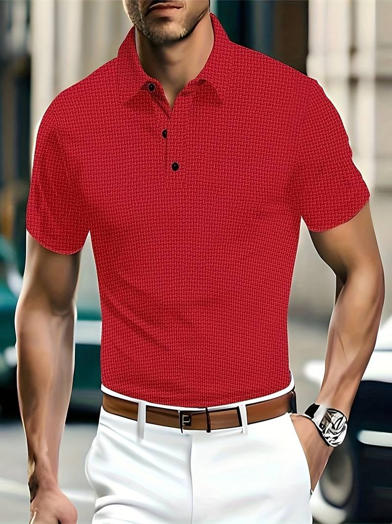 Samuel – chemise décontractée et respirante à manches courtes avec demi-boutons