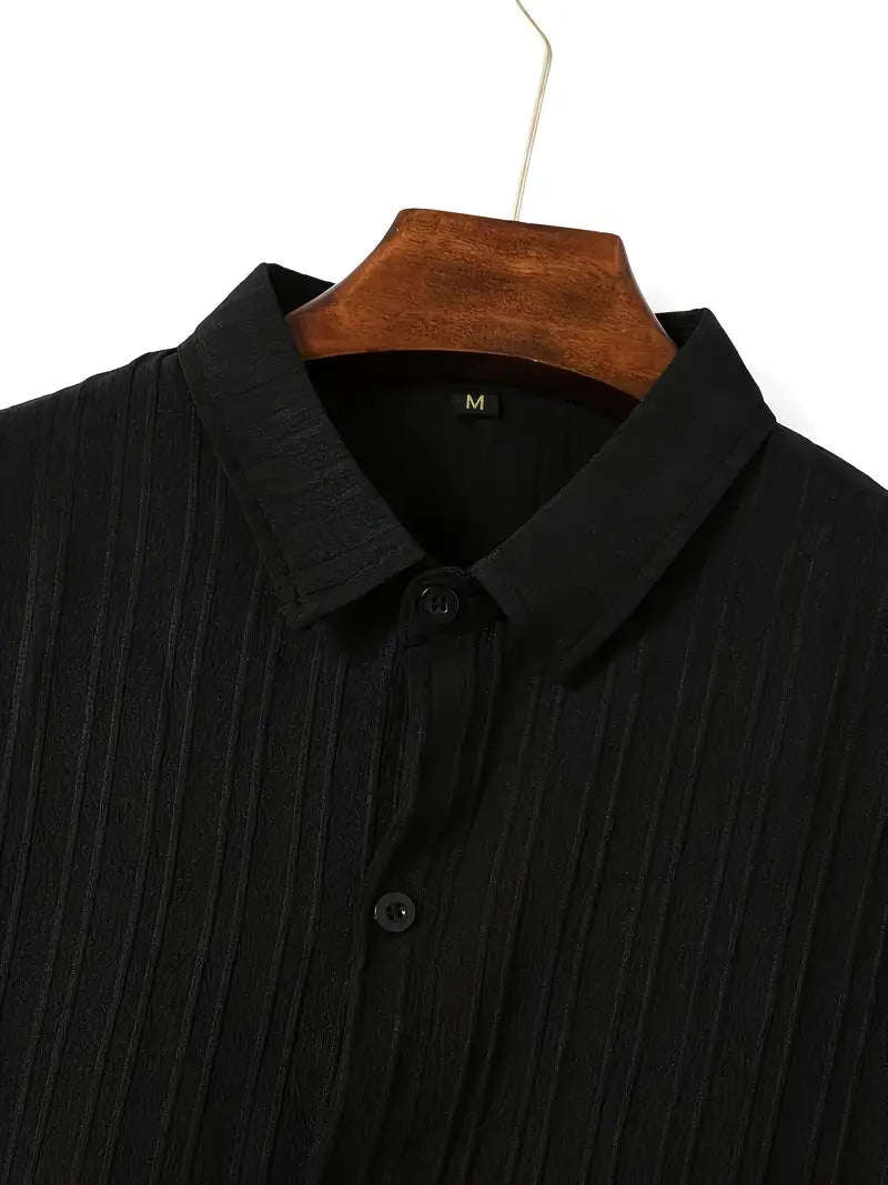 Ethan – chemise rayée à manches courtes décontractée et chic pour homme