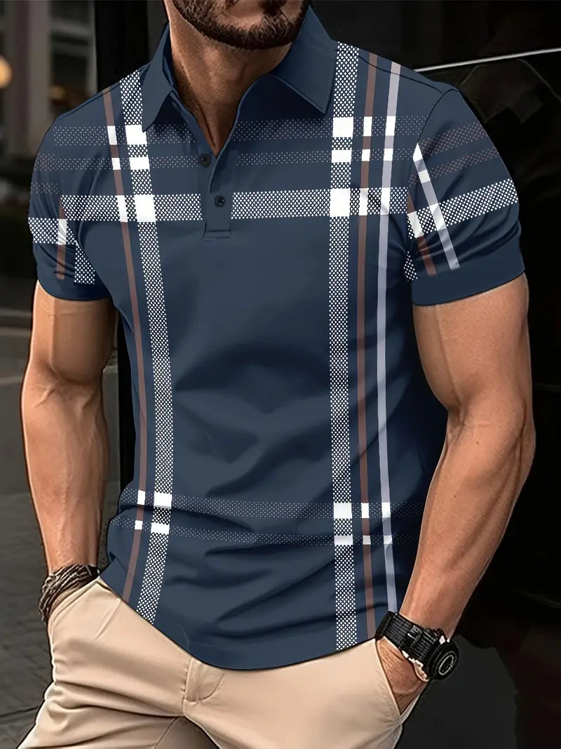Oveth – T-shirt rayé à manches courtes pour homme