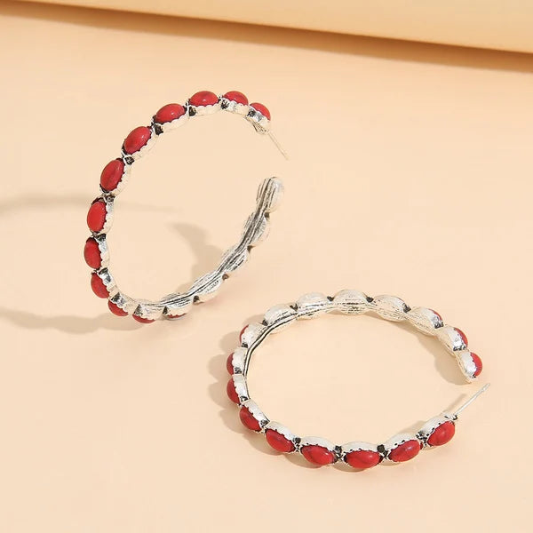 Boucles d'oreilles turquoise vintage 