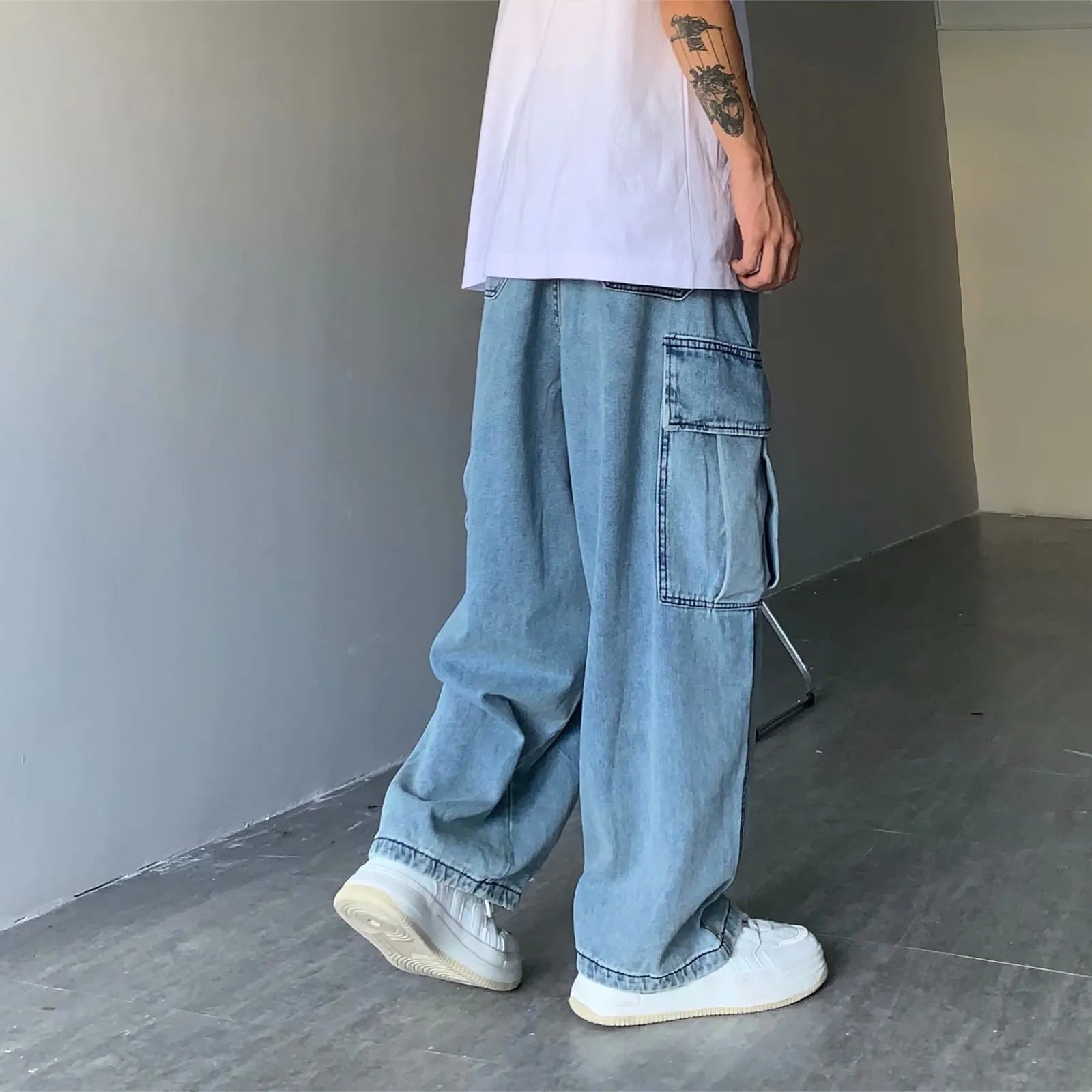 Harland - pantalon droit baggy