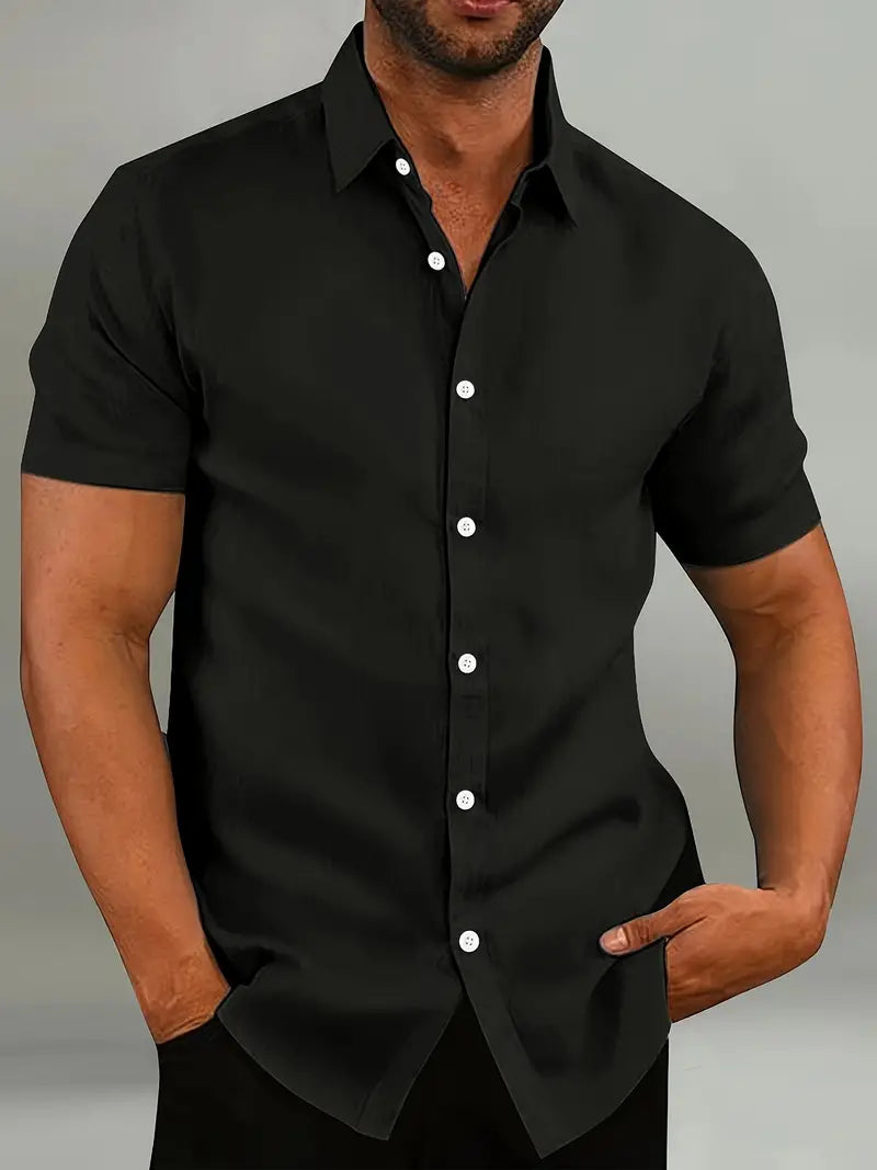 Brian – chemise boutonnée décontractée à manches courtes