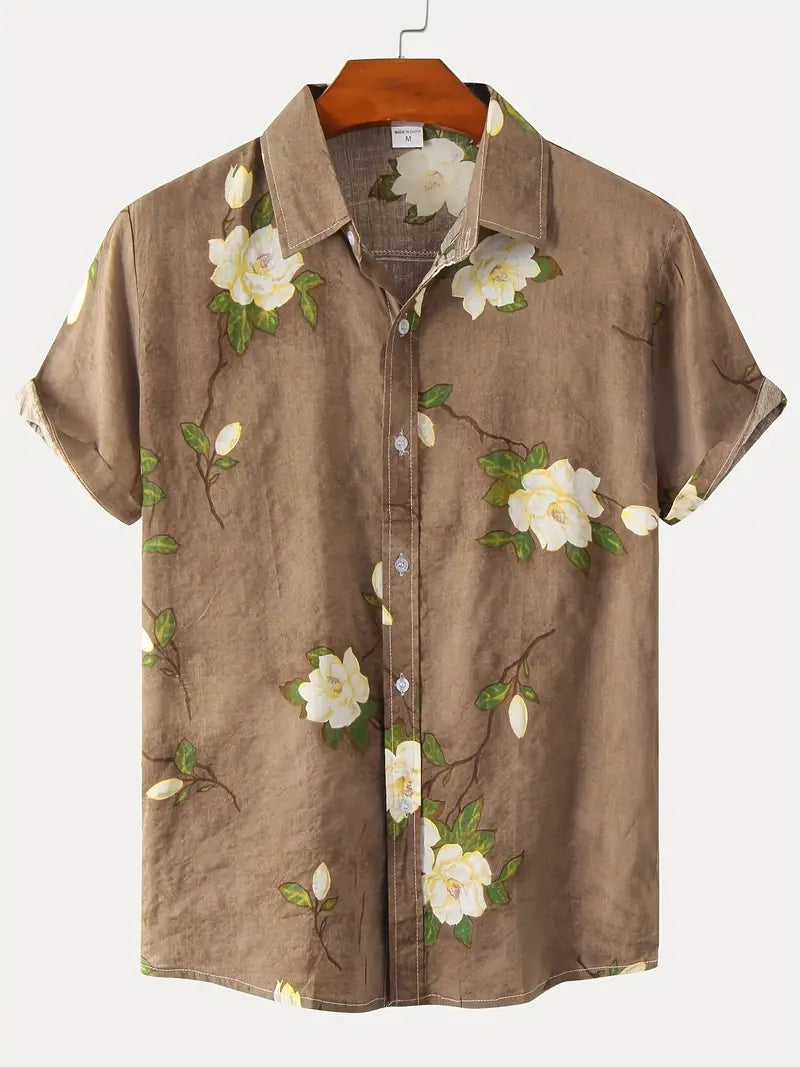 William – chemise décontractée à manches courtes avec divers motifs pour homme