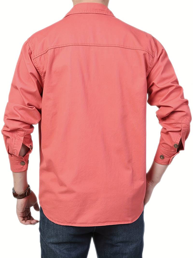 Michael – chemise boutonnée confortable à manches longues pour homme